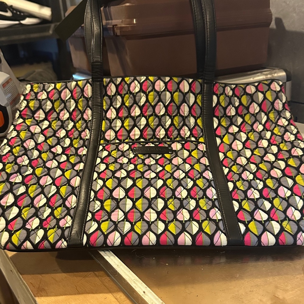 Vera Bradley Black Tote Bag with Durable Fabric